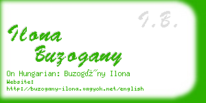 ilona buzogany business card